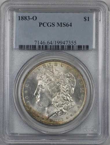 1883-O モルガン銀貨 1ドル硬貨 PCGS MS 64 (BR-14G)