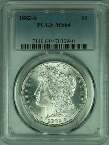 1882-S モルガン銀貨 PCGS MS-64 (35B)｜WORLD RESOURCE【QUEEN店】