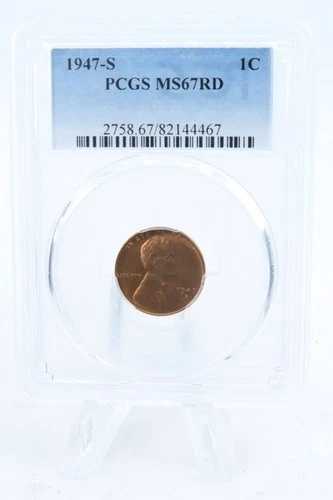 1947-S PCGS MS67RD リンカーン・ウィート・セント・ビジネス・ストライク 1C