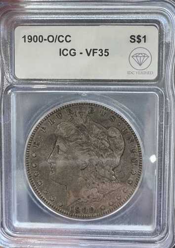 1900 O/CC モルガン シルバー ダラー ICG VF-35 IDC 検証済み