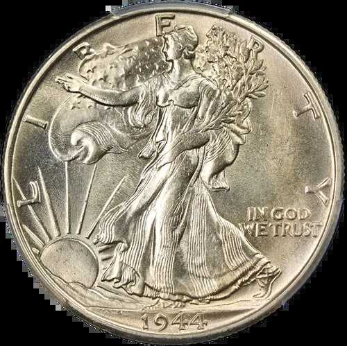 1944 ウォーキングリバティ ハーラダラー PCGS MS63 MS 63 Graded 1942