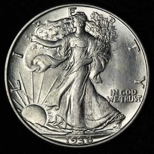 1938年 ウォーキング・リバティ シルバー ハーフドル GEM BU *未流通* MS E362 AWCHM｜WORLD RESOURCE【QUEEN店】