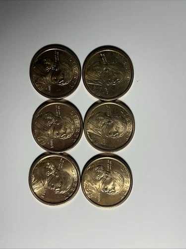 2001-P サカガウィア ドル硬貨 6枚セット - 2000～2005 P ゴールドトーンコレクション