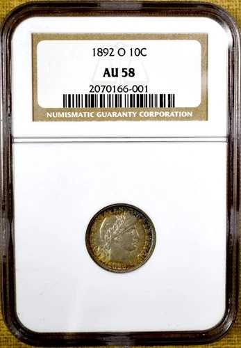 1892-O NGC AU58 バーバーダイム｜WORLD RESOURCE【QUEEN店】