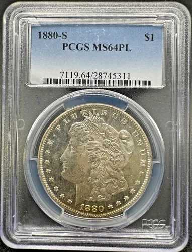 1880年代 モルガン シルバードル PCGS MS64 PL プルーフライク 10EHA25｜WORLD RESOURCE【QUEEN店】
