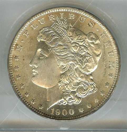 1900-O モルガン銀貨（1ドル）、ニューオーリンズ造幣局、銀90%、ICG、MS-65｜WORLD RESOURCE【QUEEN店】