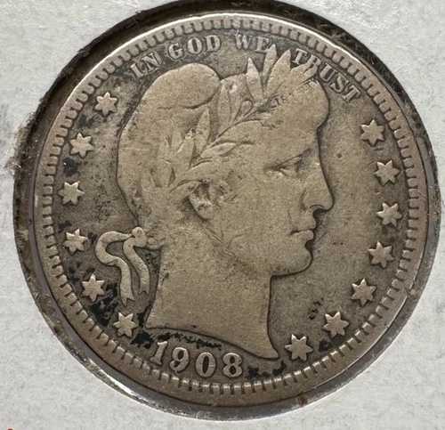 1908年-S バーバークオーター 先生より難しい日付-｜WORLD RESOURCE【QUEEN店】