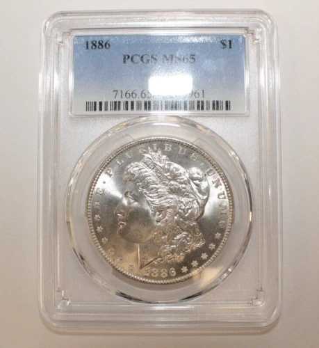1886年 $1 PCGSグレード MS 65 モルガン銀貨 [034 WEy]｜WORLD RESOURCE【QUEEN店】
