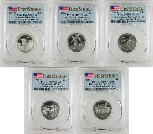 2016-S PCGS PR69DCAM シルバークォーター 25セント ~ 限定版 PR セット ファーストストライク｜WORLD RESOURCE【QUEEN店】
