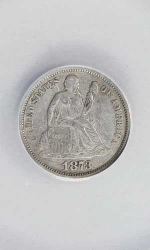 1873年 オープン3 XF45 ANACS 60,000枚 鋳造！$400 PCGS PG！NGC Pop 46 ALL！シーティングダイム｜WORLD RESOURCE【QUEEN店】