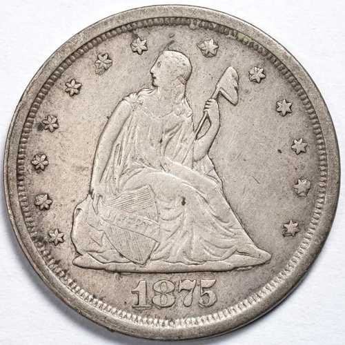 1875-S 20セント硬貨 チョイス エクストリームリーファイン XF+｜WORLD RESOURCE【QUEEN店】