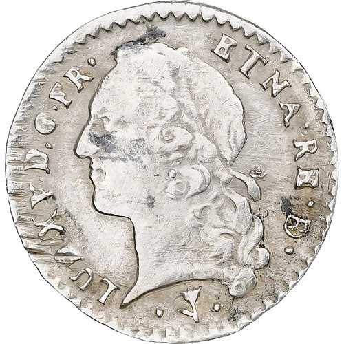 [#1274614] フランス、ルイ 15 世、1/20 エキュ オ バンドー、1770、ポー、シルバー、VF｜WORLD RESOURCE【QUEEN店】