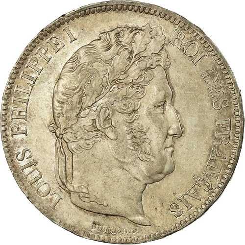 [#485673] コイン、フランス、ルイ フィリップ、5 フラン、1832 年、ボルドー、オーストラリア、シル、ver