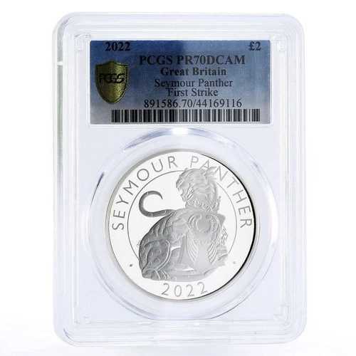 英国 2さき クイーンズビースト スピードパンサー PR70 PCGS シルバーコイン 2022-