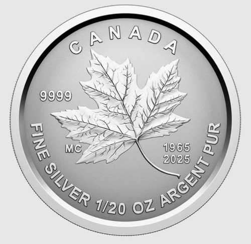 2025年カナダ国旗60周年記念 1ドル - 99.99%銀貨（フラクショナルセットより） - コインのみ