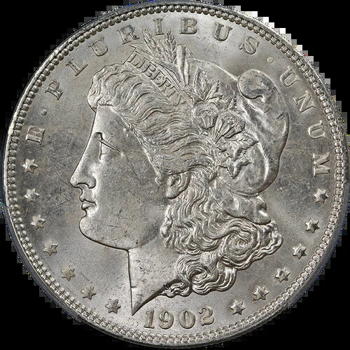 1902年-Pモーガンシルバードル PCGS MS64 グレートアピール ナイス・ストライク-