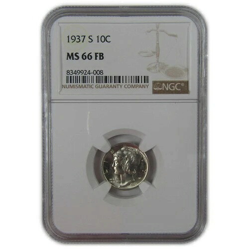 1937年 S マーキュリーダイム MS 66 FB NGC シルバー 未流通 SKU:I23191｜WORLD RESOURCE【QUEEN店】