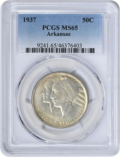 アーカンソー州記念シルバーハーフドル 1937 MS65 PCGS- 79,255円