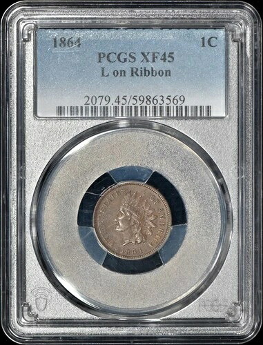 1864年 インディアン ワンセント 1C ペニー L リボン PCGS XF45- 80,465円