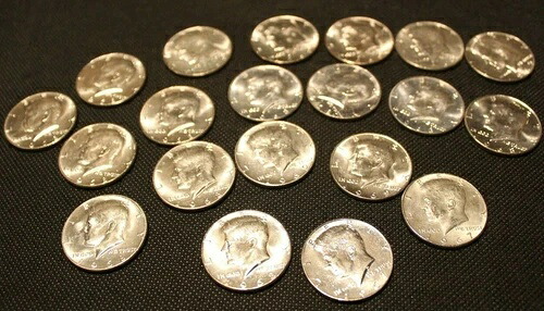 1965-1969年製 ケネディ・ハーフダラー銀貨 20枚セット（未使用、最後の1枚）
