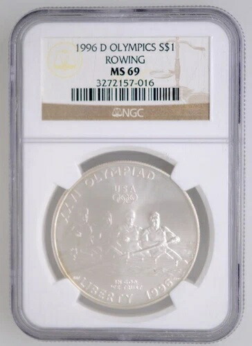 1996 D NGC MS 69 米国ボート協会 オリンピック リバティ シルバー $1