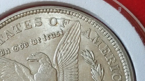 希少なアメリカ合衆国エラー1921年Dモルガン銀貨両面エラー