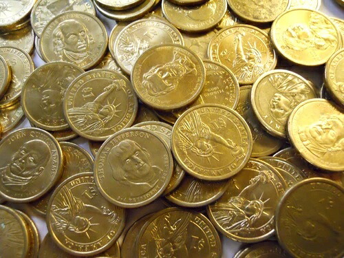 流通金大統領ドル250ドルのロット。2007-2011年 デンバー