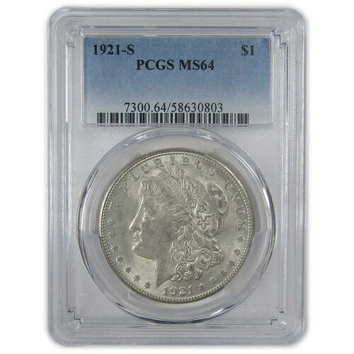 1921年 S モーガンドル MS 64 PCGS シルバー 未流通 $1 コイン SKU: I23604-