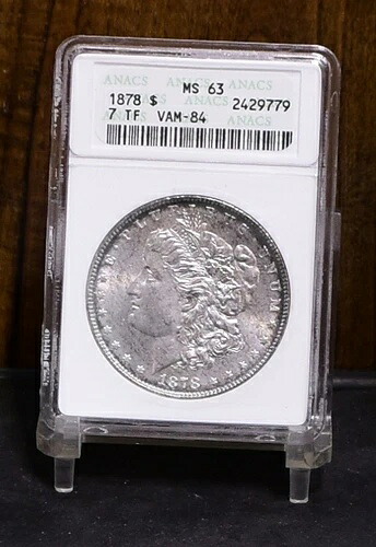 1878 7TF VAM-84 モーガン ダラー - ANACS MS63 (#59364-L)