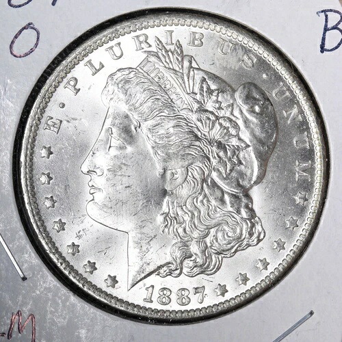 1887-O モルガン銀貨 CHOICE BU *未流通* MS E184 QLM