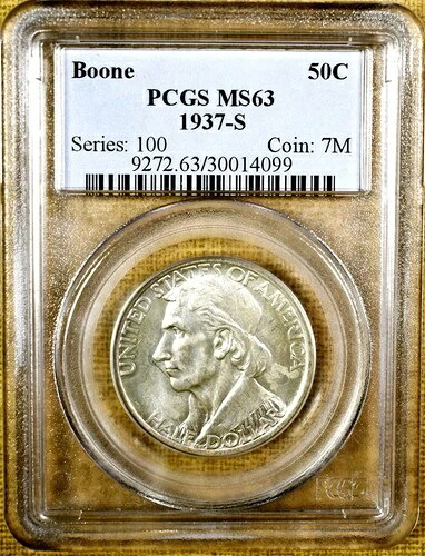 1937-S PCGS MS63 ブーン記念ハーフドル