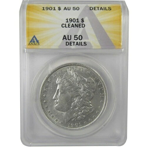 1901年 モルガン・ダラー AU 50 詳細 ANACS シルバー 1ドルコイン SKU:I21282