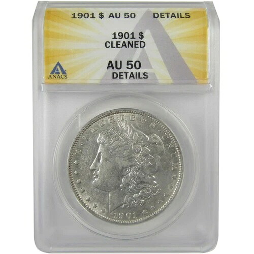 1901年 モルガン・ダラー AU 50 詳細 ANACS シルバー 1ドルコイン SKU:I21276