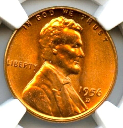 1956年-D リンカーンセント、NGC MS67RD **-