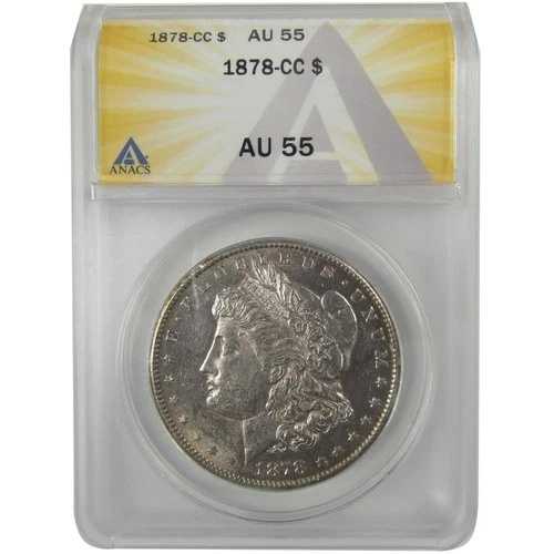 1878 CC モルガン ダラー AU 55 ANACS シルバー 1 ドルコイン SKU:I20823