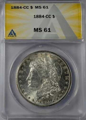 1884年CCモルガン銀貨ANACS MS-61