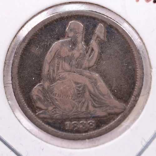 1838-O 自由の女神像銀貨、V.F.、ストアセール #18985