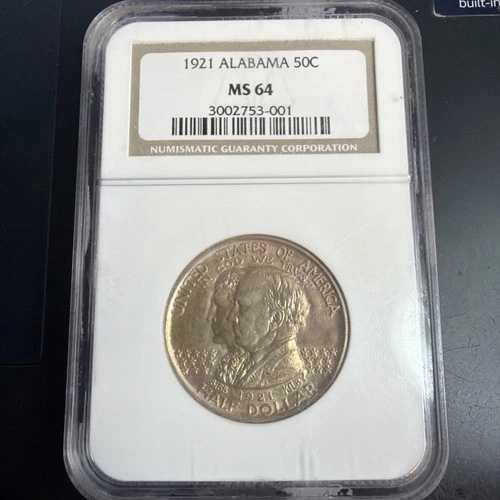 1921年アラバマ記念銀貨ハーフドル NGC MS64｜WORLD RESOURCE【QUEEN店】