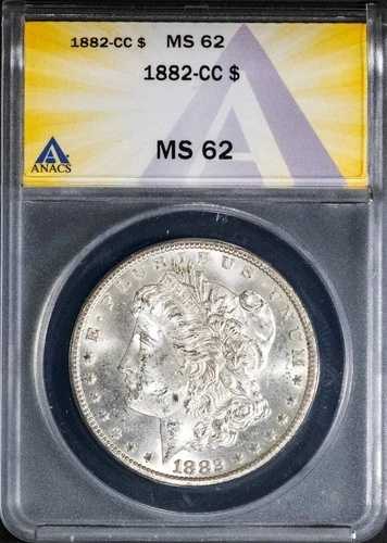 1882-CC 1ドル銀モルガンドル MS 62 # 7629058 + ボーナス|WORLD RESOURCE【QUEEN店】