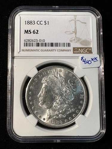 1883年 CC モルガン・ダラー NGC MS 62 010