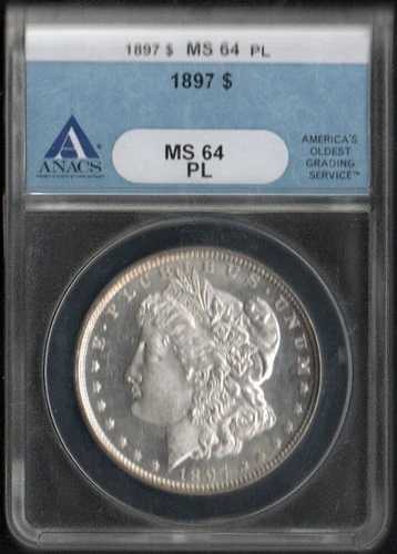 MALACK 1897 モルガン・ダラー ANACS MS 64 プルーフライクコイン119｜WORLD RESOURCE【QUEEN店】
