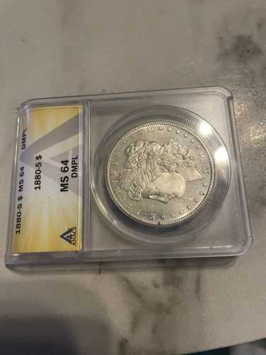 1880年代 Anacs Ms 64 DMPL モルガンドル 送料無料