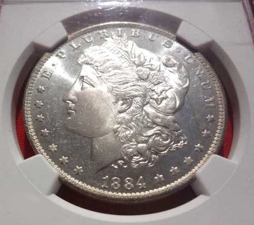 1884-O モルガン銀貨 - NGC MS66