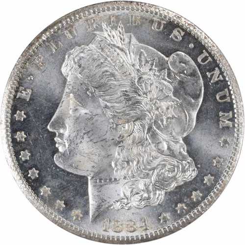 1884-CC モルガン銀貨 チョイス BU 未認定 #131