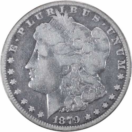 1879-CC モルガン銀貨 F 未認定 #145