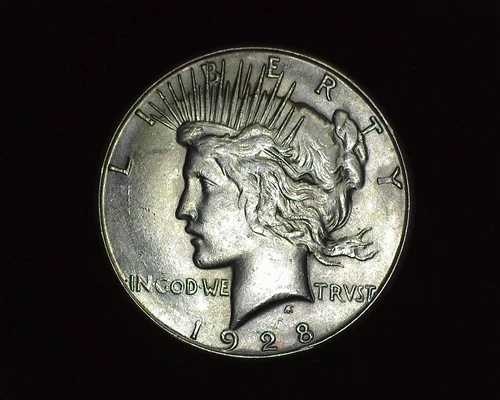 HS&C: 1928 S ピースダラー BU - 米国コイン