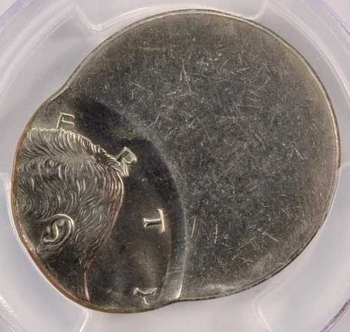PCGS 50セント クラッド ケネディ ハーフストラック 60% オフセンター MS64｜WORLD RESOURCE【QUEEN店】