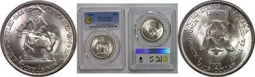 1938年 50セント ニューロシェル記念ハーフドル PCGS MS-65｜WORLD RESOURCE【QUEEN店】