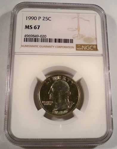 1990-P NGC MS67 ワシントン クォーター 25セント MS 67