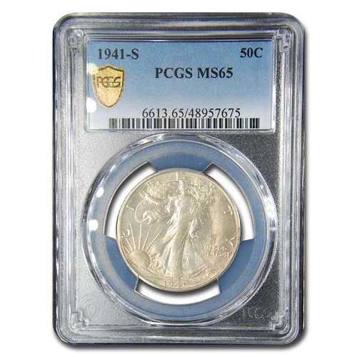 1941-S ウォーキング・リバティ・ハーフダラー MS-65 PCGS